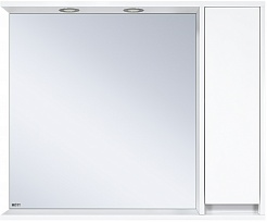Misty Зеркальный шкаф Алиса 90 R белый – фотография-1